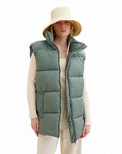 Жилетка belted puffer vest 1033562-19643 Tom Tailor Блакитний S synthetic.ua - Фото 1