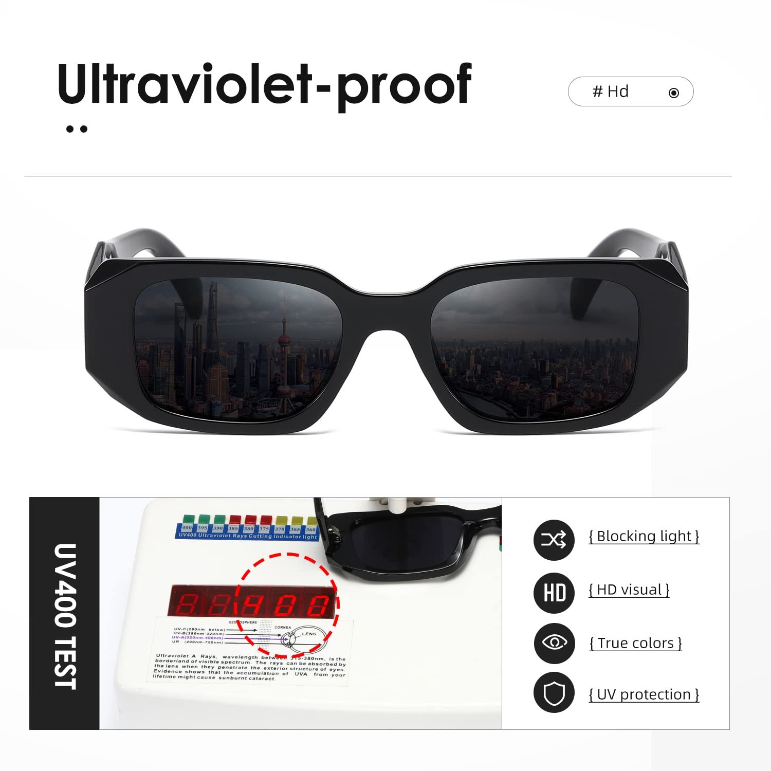 Солнцезащитные очки Прямоугольные Kimorn, фото №6