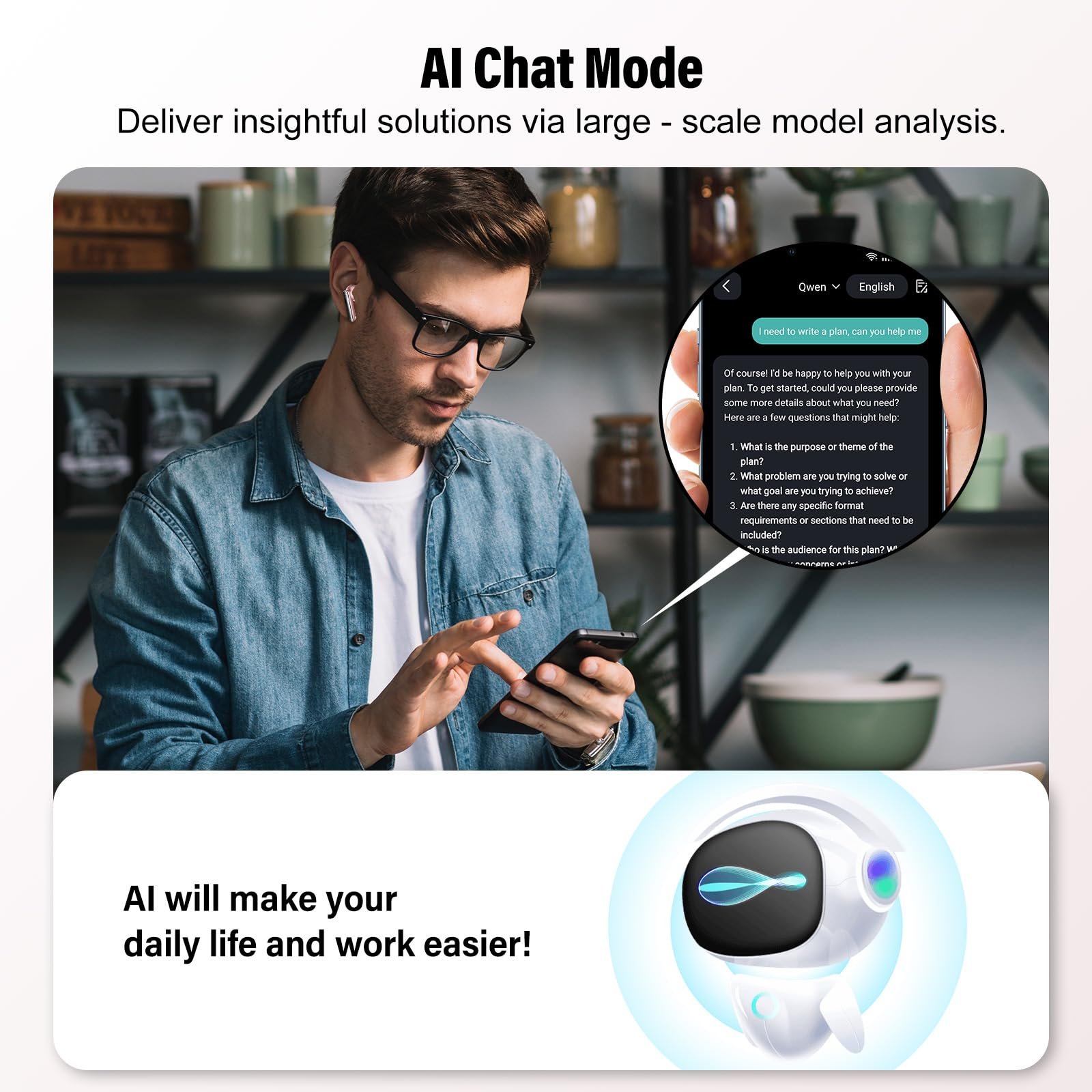 Навушники-перекладачі Rose Gold, фото №6