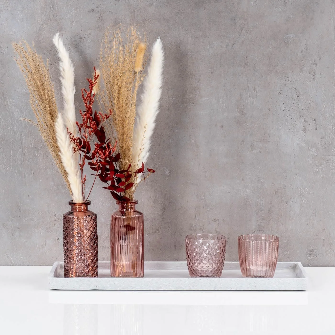 Декоративний піднос Прямокутний Сірий Бетонний вигляд 44 см, фото №3