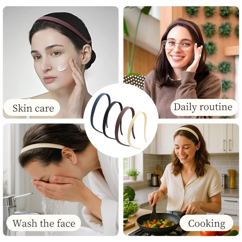 Набір з 4 обручів для волосся, матове покриття, фото №6