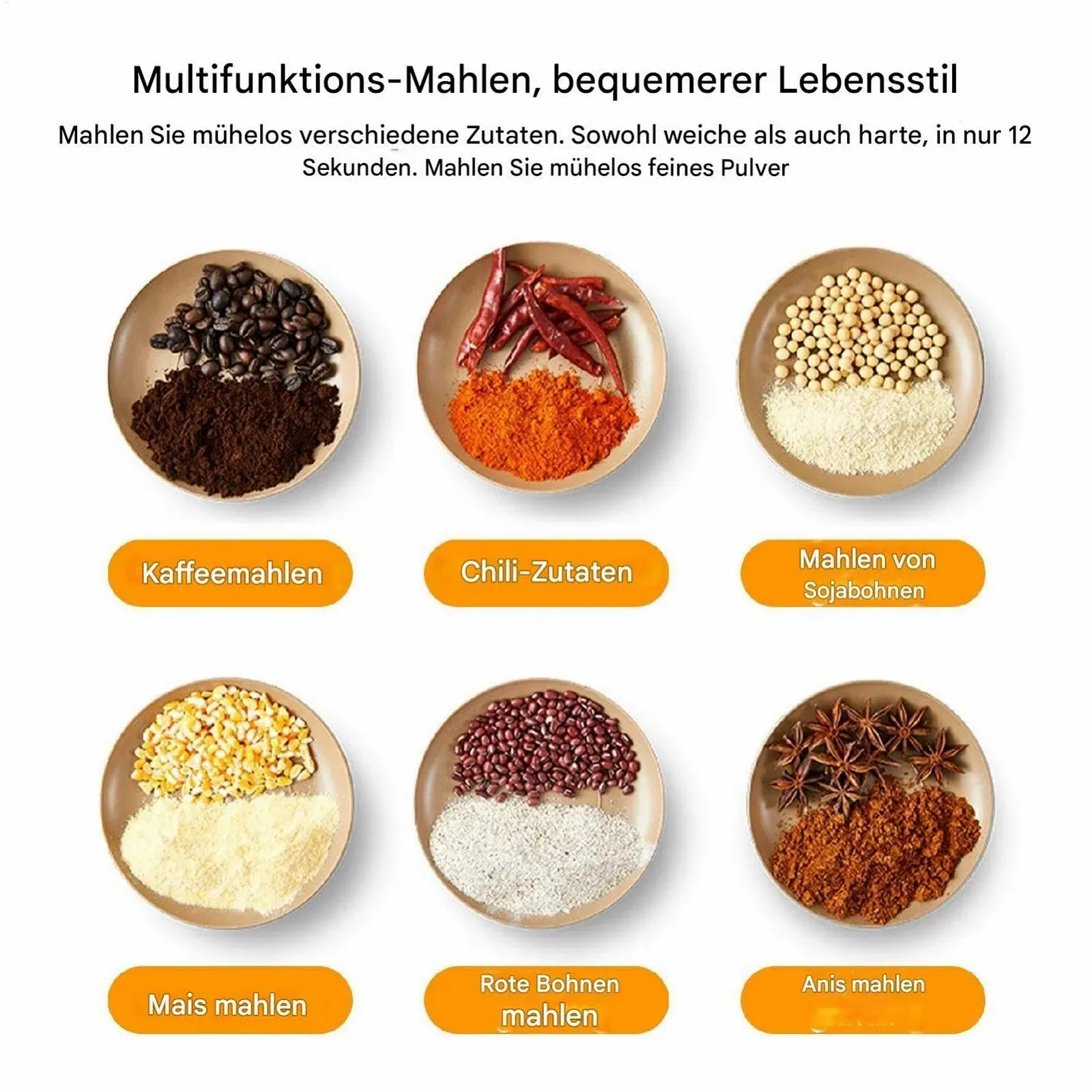 Електрична кавомолка для спецій та зернових, фото №5