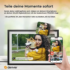 Цифровая фоторамка Denver Frameo 15.6 дюйма Touch Screen 16 GB Flash Memory synthetic.ua - Фото 1