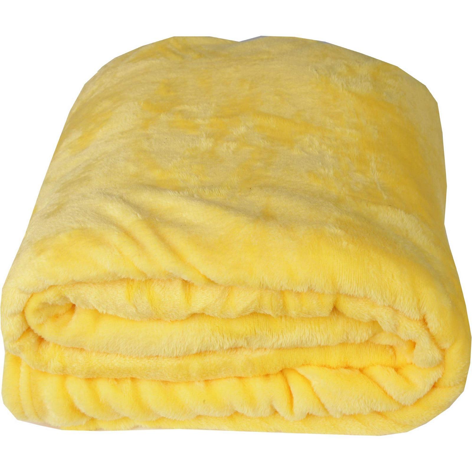 Покривало Bestgoodies 2 шт. М'яке Високоякісне Мікроволокно Фліс 90 x 140 см Жовтий, фото №1 Покривало Bestgoodies 2 шт. М'яке Високоякісне Мікроволокно Фліс 90 x 140 см Жовтий, фото №1