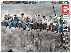 Купить Пазл Educa Lunch Break on a Skyscraper (16009) 1500 деталей - Фото 1 Пазл Educa Lunch Break on a Skyscraper (16009) 1500 деталей - Фото 1