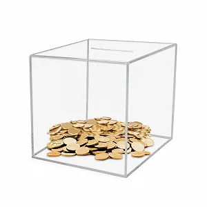 Скарбничка акрилова Невідкривна Прозора - Фото 1