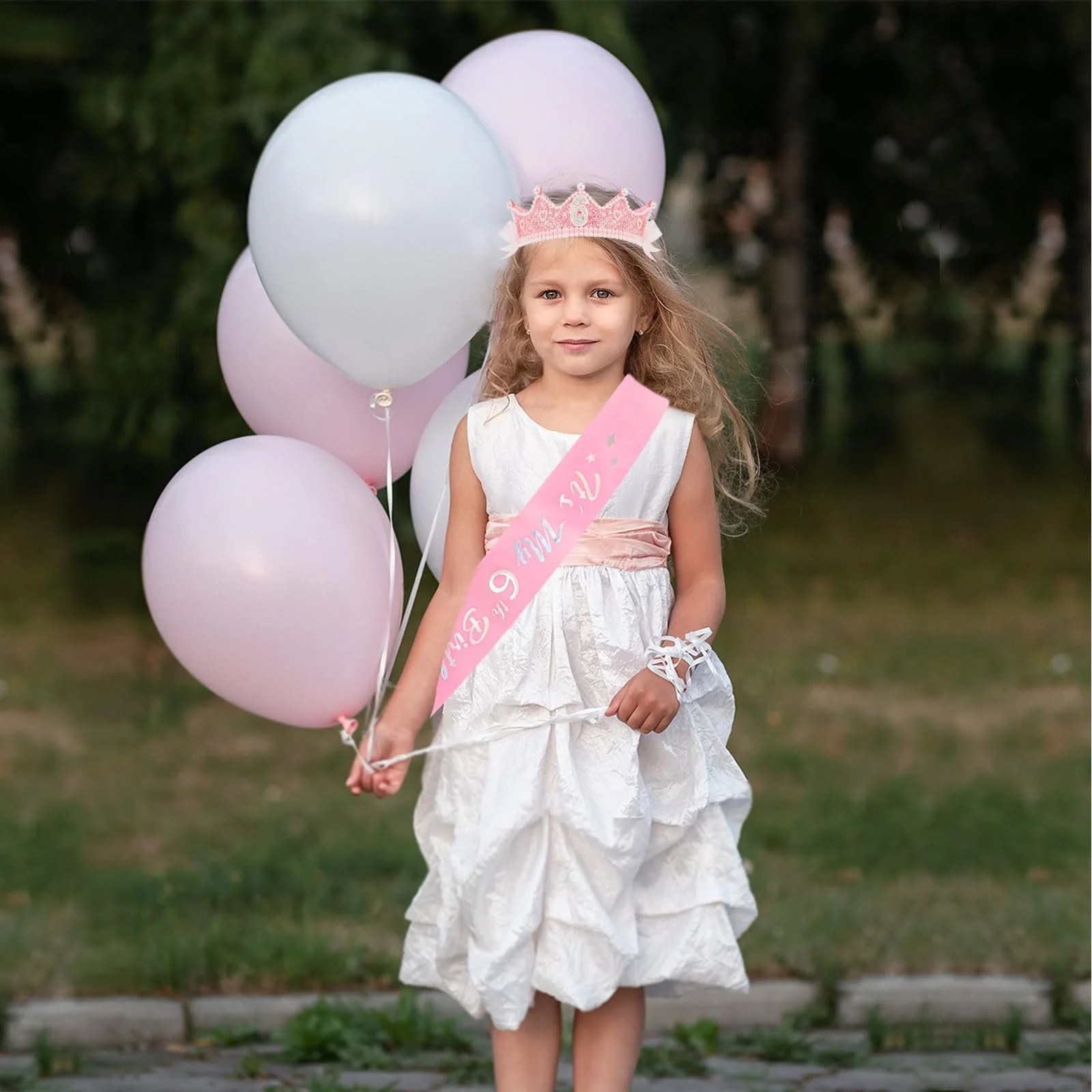 Корона Обруч Святкова для дівчинки Рожевий, фото №5