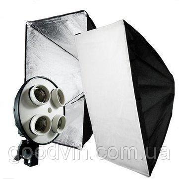 Постоянный студийный свет 60/90 на 4 лампы стойка SoftBox СофтБокс, фото №1