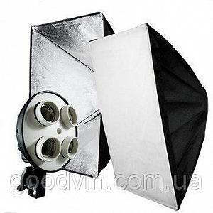 Постоянный студийный свет 60/90 на 4 лампы стойка SoftBox СофтБокс - Фото 1