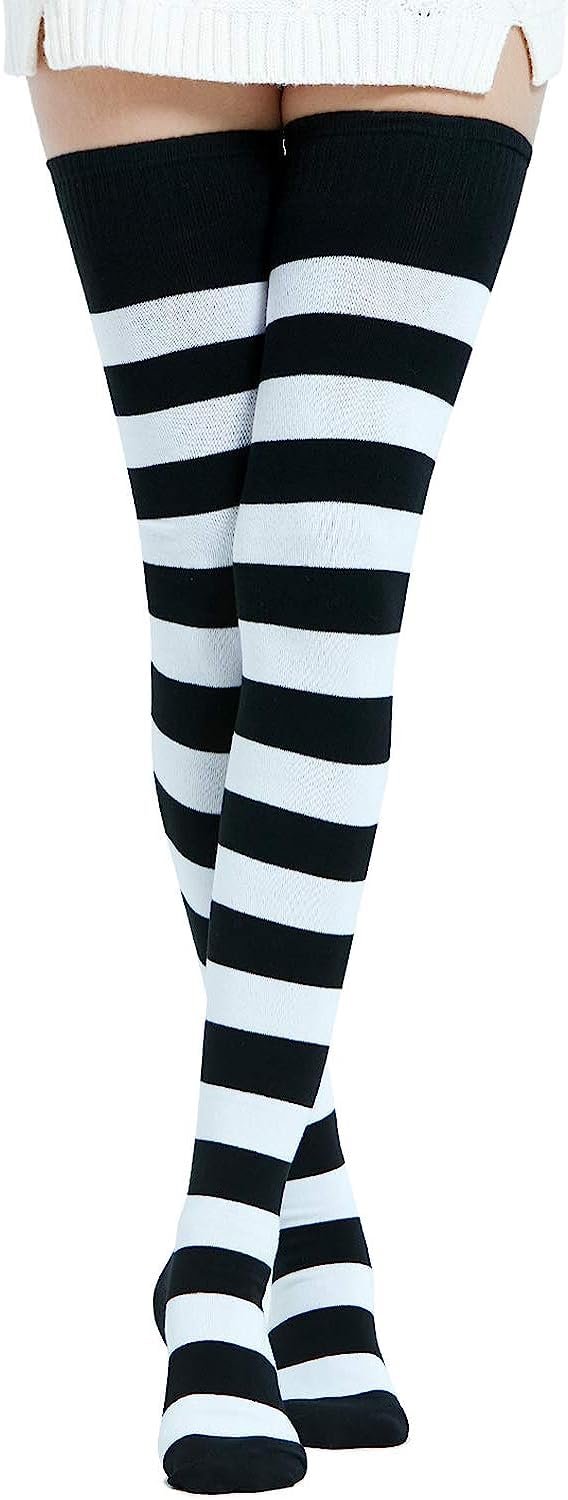 Женские носки DRESHOW выше колена, полосатые, высокие, фото №1