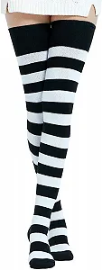 Жіночі шкарпетки DRESHOW вище коліна, смугасті, високі - Фото 1