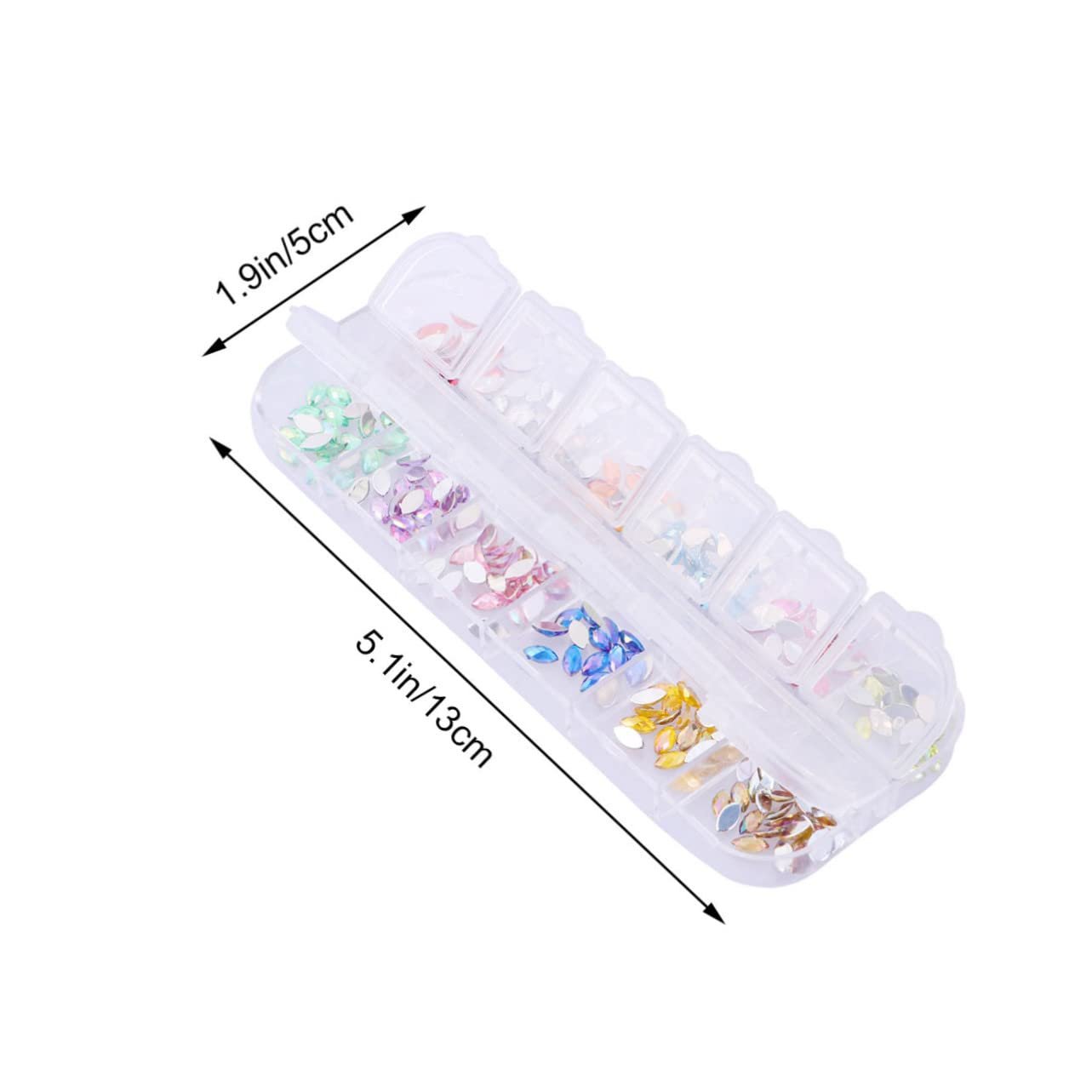 Набір стразів для нігтів FRCOLOR 12 кольорів, фото №3 Набір стразів для нігтів FRCOLOR 12 кольорів, фото №3