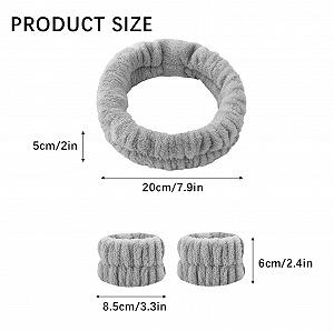 Повязка на голову и напульсники Wellness, Мягкий набор для умывания с прозрачными зажимами для волос цена на synthetic.ua - Фото 1 Повязка на голову и напульсники Wellness, Мягкий набор для умывания с прозрачными зажимами для волос synthetic.ua - Фото 1