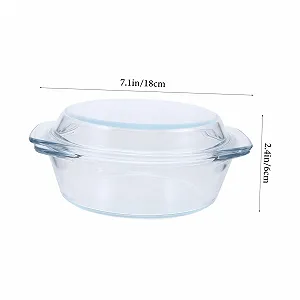 Форма для запікання Sosoport скляна з кришкою для мікрохвильової печі та духовки synthetic.ua - Фото 1