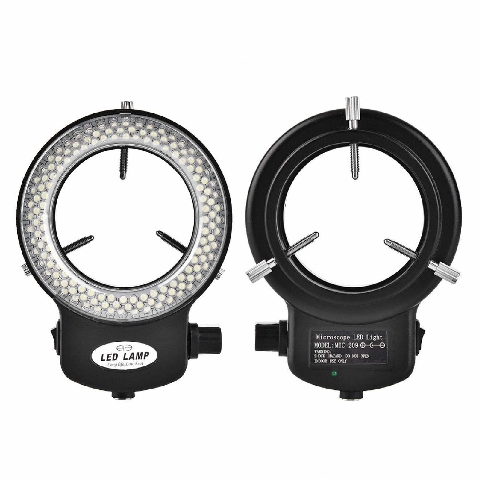 Камера для мікроскопа LED Akozon 144 LEDs 4.5W Кільцева лампа Регульована яскравість 64мм Аксесуари для мікроскопа Чорний, фото №6