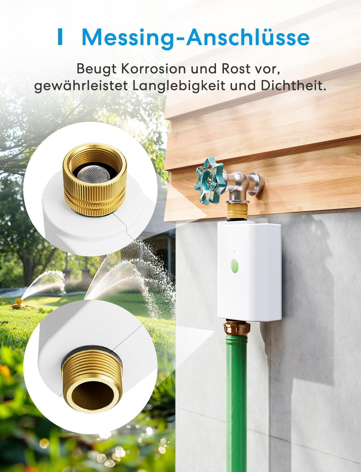 Контролер, таймер поливу Meross WiFi MSH450/MSH400 Моніторинг споживання води HomeKit Alexa Google Home, фото №3