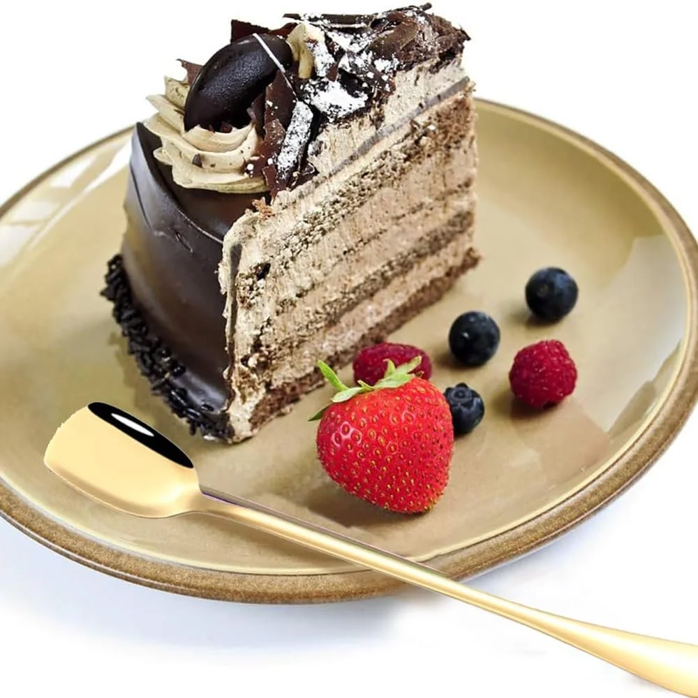 Ложка для лате макіато з нержавіючої сталі 18.7 см, набір 6 шт, фото №2