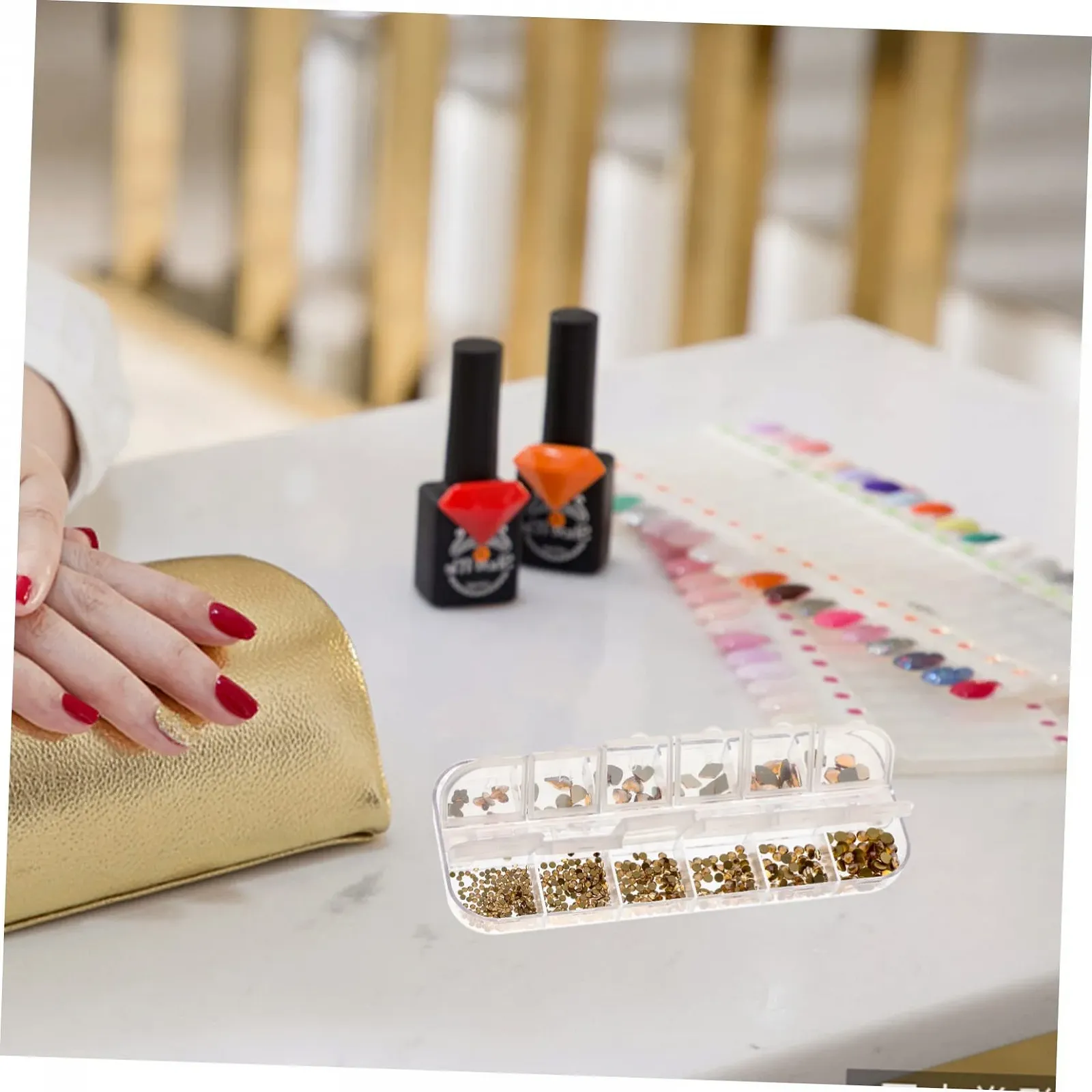 Кристаллы для ногтей MERRYHAPY 12gitter, плоская задняя часть, многофункциональные кристаллы для маникюра и аксессуаров, фото №7