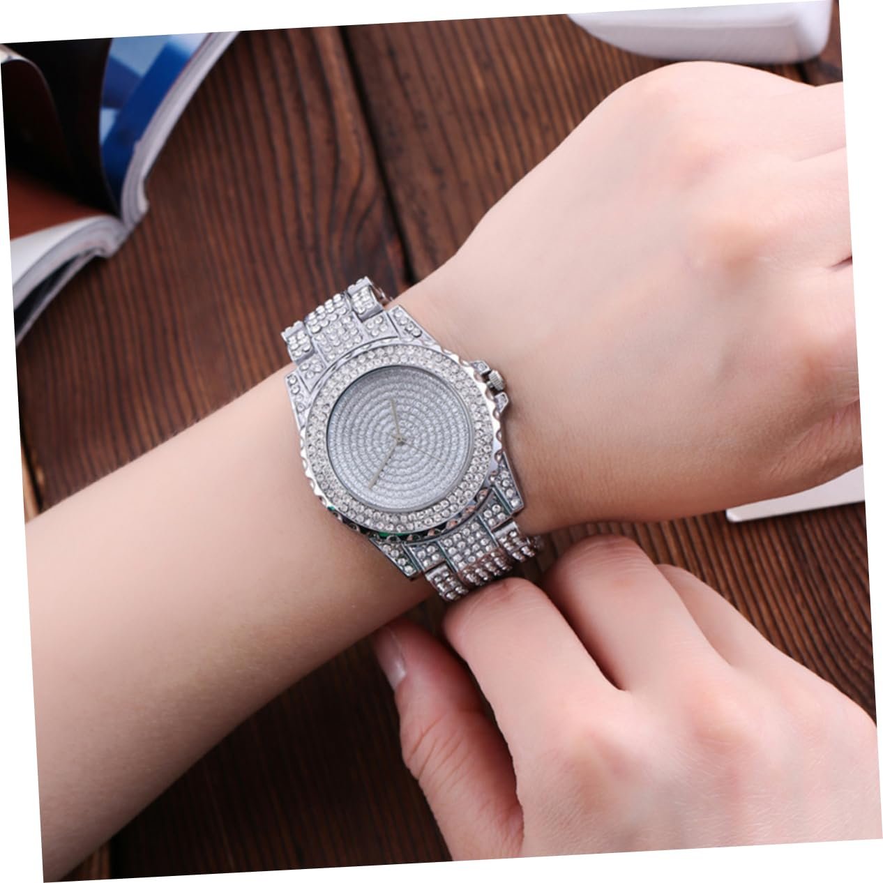 Женские Часы VALICLUD со Стразами Серебряные, фото №7 Женские Часы VALICLUD со Стразами Серебряные, фото №7