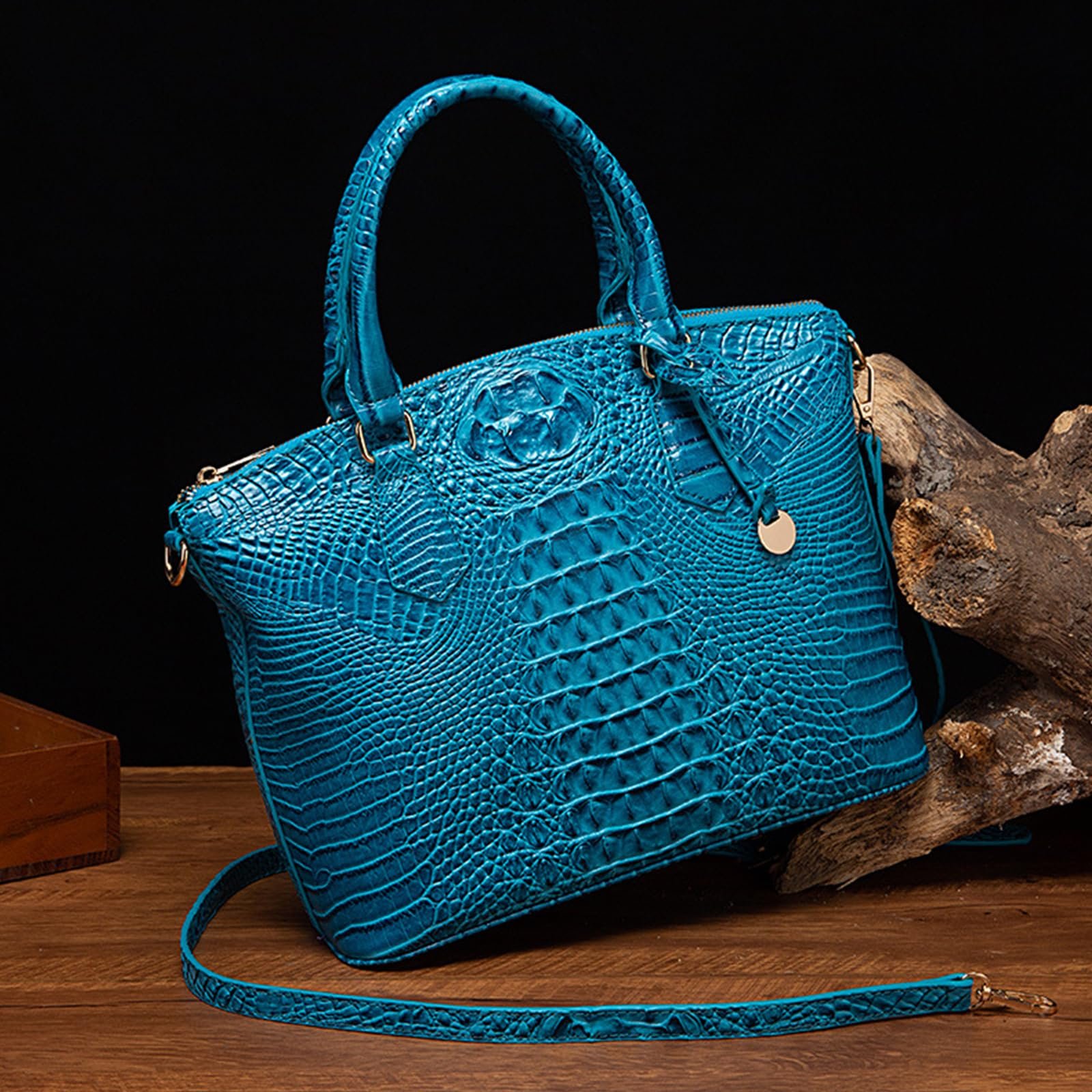 Сумка жіноча NICOLE & DORIS, середня, під крокодила, елегантна, лакована, для офісу, шопінгу та подорожей, фото №4