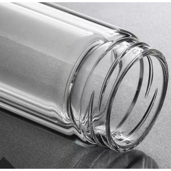 Скляна пляшка з подвійними стінами тепловим датчиком Tee 350 мл срібла, фото №4