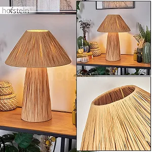 Настільна лампа Paiol Метал / Папір Паперовий плафон 32 см Висота 43 см 1 x E27 Бежевий / Натуральний synthetic.ua - Фото 1