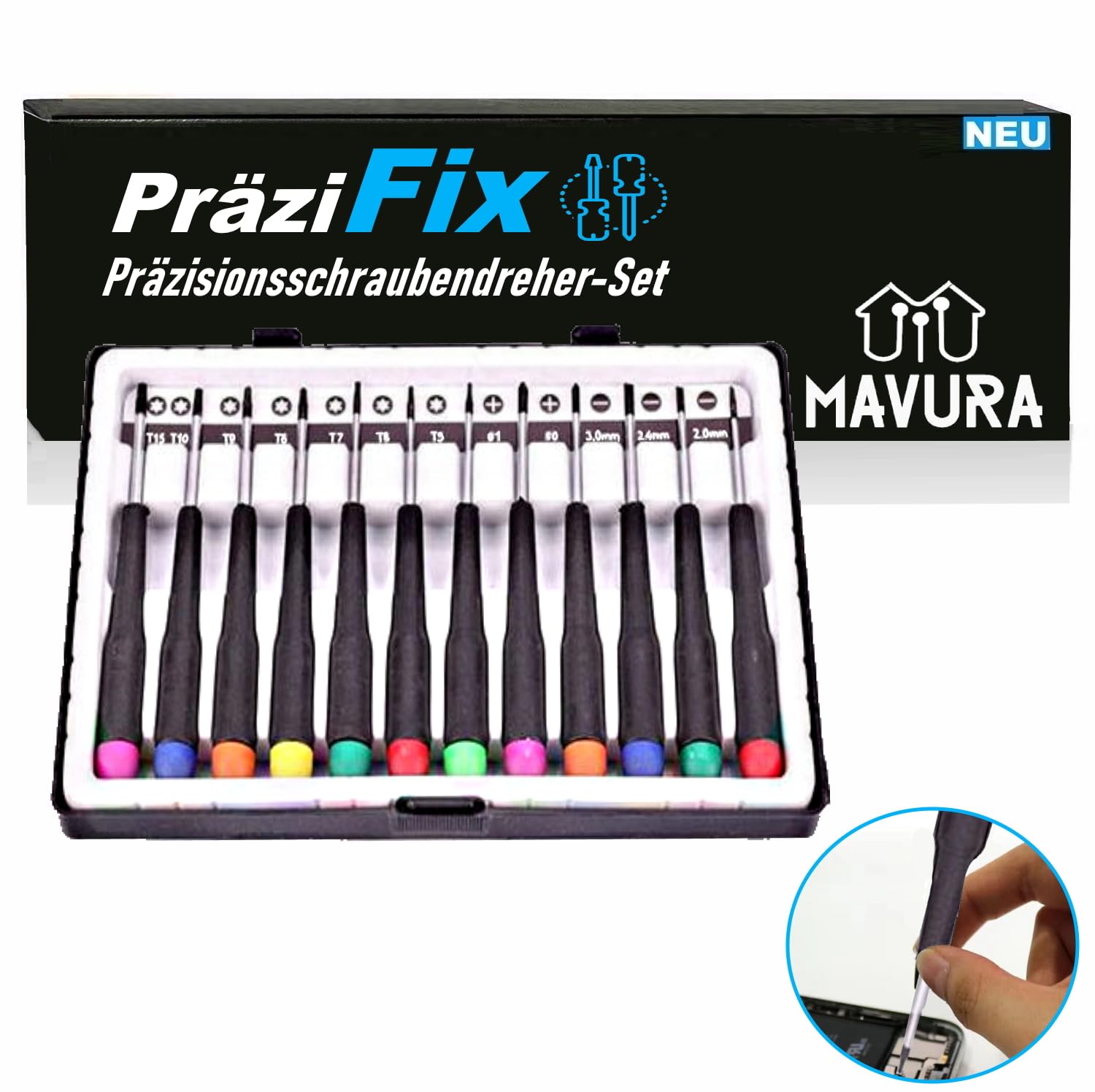 Набір викруток PräziFix Precision Torx T Professional Star Key, фото №1