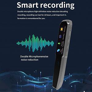 Ручка-сканер словарь Sorandy, Smart OCR, 2,22-дюймовый LCD-дисплей, ручка для голосового перевода, портативный оффлайн и онлайн сканер-ручка для обучения, встреч, путешествий synthetic.ua - Фото 1