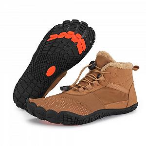 Ботинки YisiNP Barefoot С утепленной подкладкой Широкий Женский Черный - Фото 1