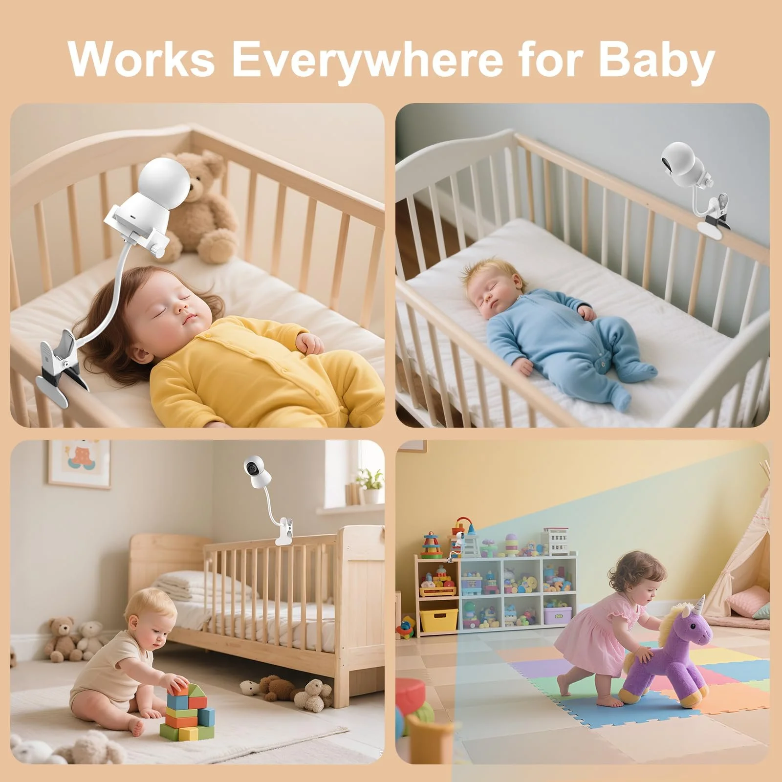 Універсальний тримач для відеоняні GHB Flexible Clip Philips Avent, Momcozy, ieGeek, Boifun, фото №7
