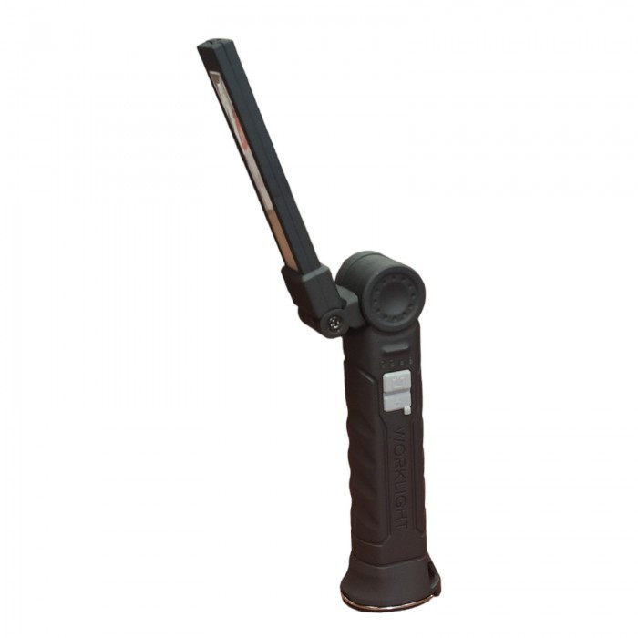 Аккумуляторная складная лампа WORKLIGHT G-52 кемпинговый фонарь LED COB поворот на 180 с магнитом и крючком, фото №3