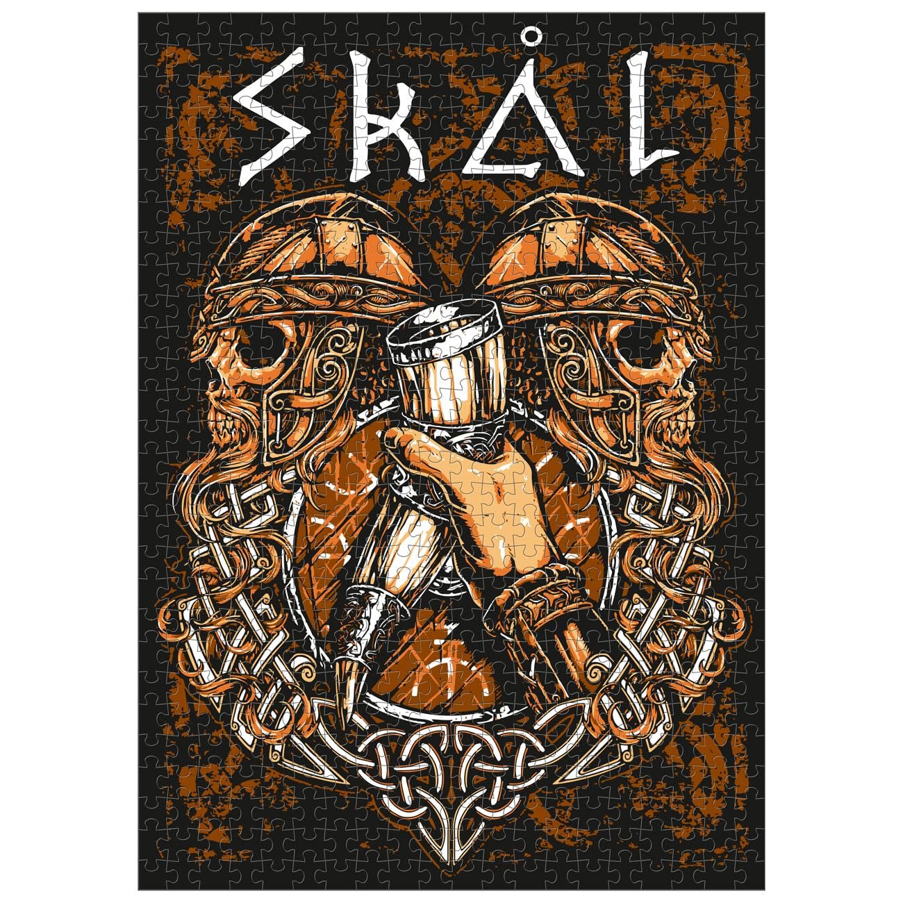 Пазл Vikings Skal for Valhall Drinking Horns Odin Motif 1000 деталей 2024 Series, фото №1
