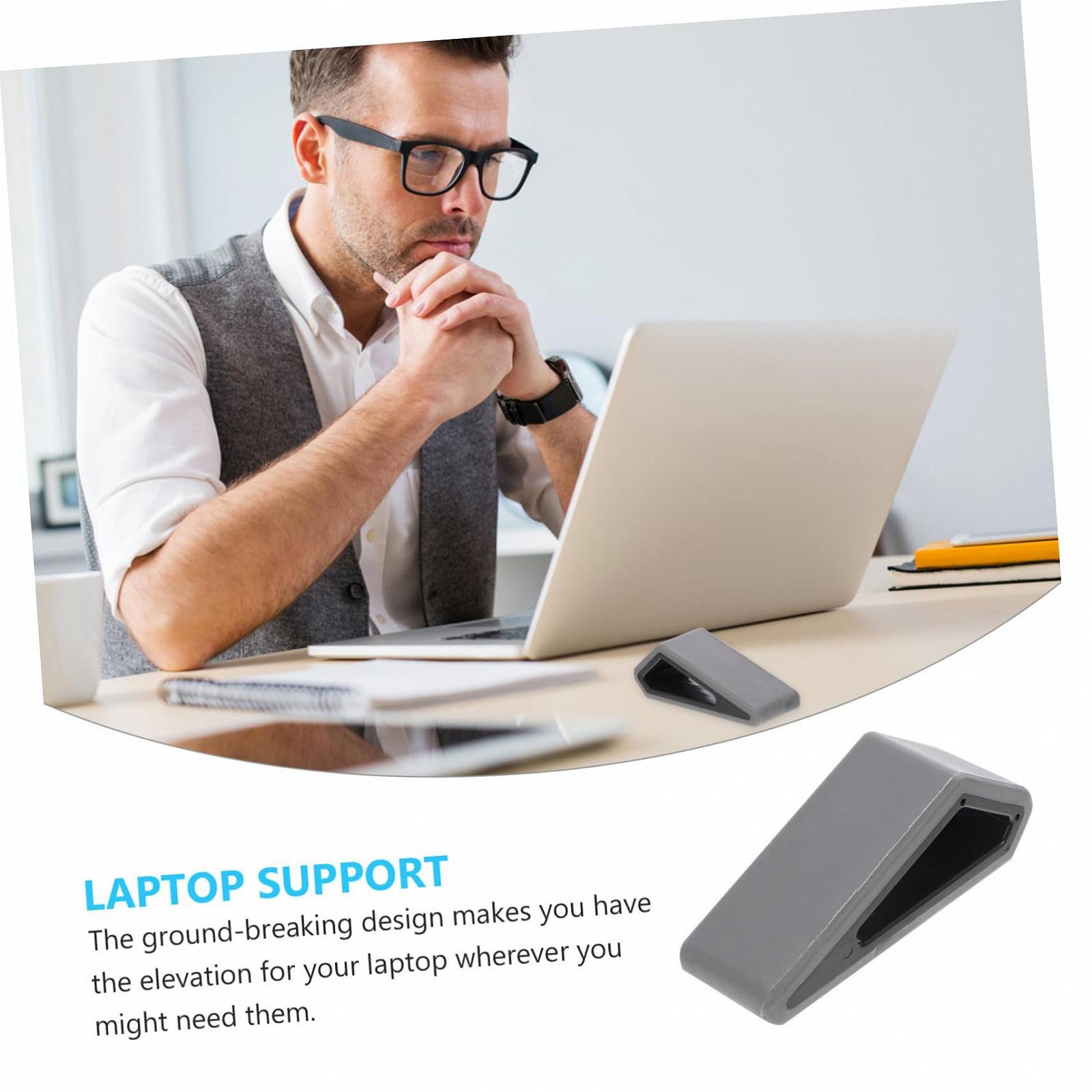 Підставка для ноутбука Gatuida, регульована по висоті, силіконова, портативна, 2 шт., з нековзною поверхнею та невеликим охолоджувачем, фото №3