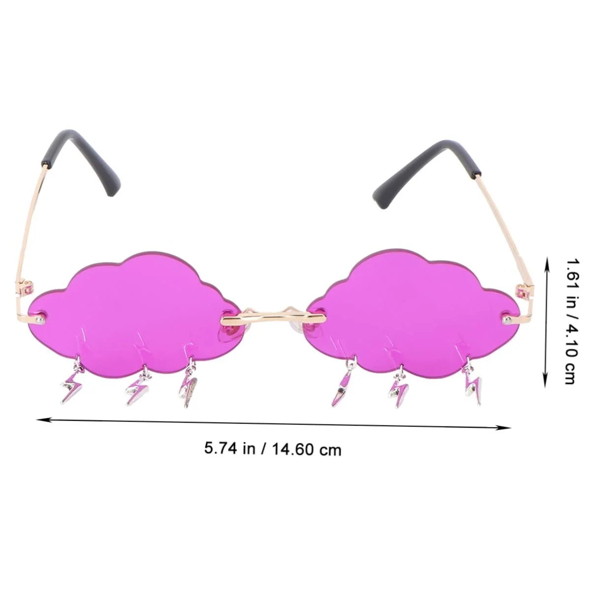 Солнцезащитные Очки LIFKOME Сердцевидные Фиолетовые (3 пары), фото №2