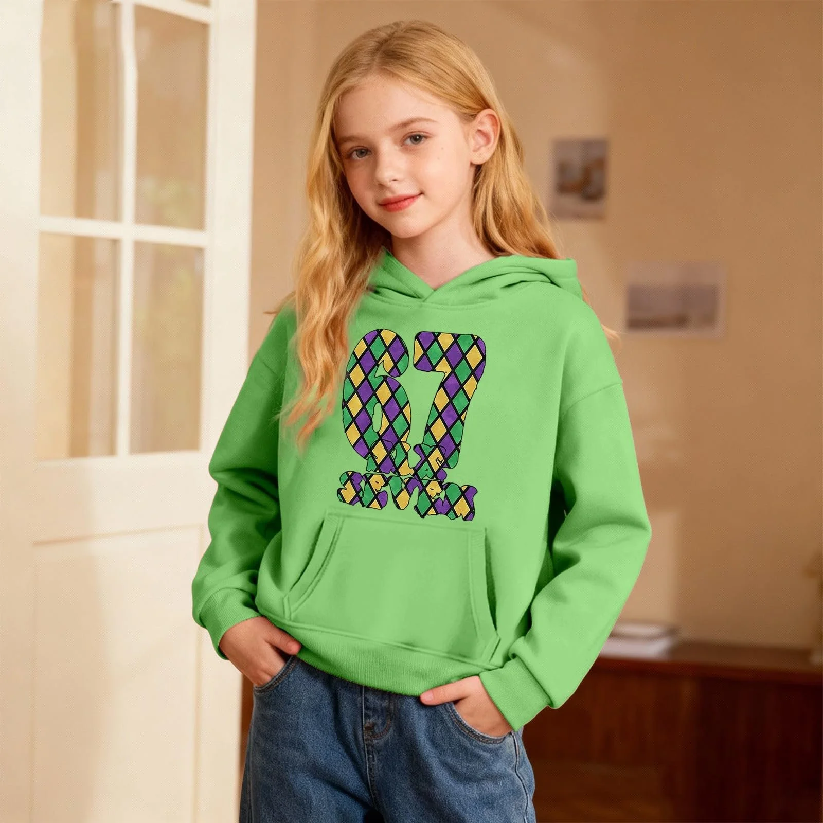 Худи для девочки, Толстовка для мальчика, Мягкая, дышащая, удобная, спортивная одежда, повседневная, флисовая теплая куртка, свитшот с длинными рукавами, фото №3