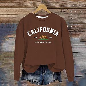 Женская Толстовка Los Angeles California College Solid Letter Outfits Y2K Винтажный Графический Худи Повседневная Круглая Шея Backwoods Goth Топы Эстетический Персонализированный Буква Напечатана Western synthetic.ua - Фото 1