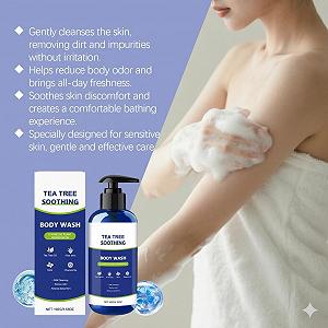 Гель для душу Tea Tree Natural Clean 4 шт synthetic.ua - Фото 1