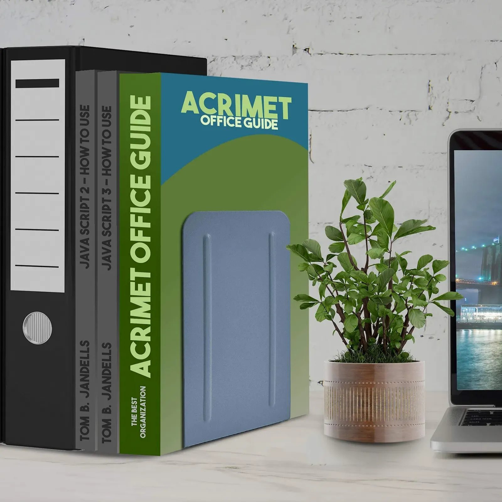 Книжные подставки Acrimet Premium Синий цвет (1 пара), фото №4