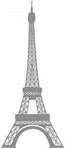 Купити Наклейка на стіну Samunshi Eiffel Tower Paris 30 x 70 см Середньо-сірий - Фото 1 Наклейка на стіну Samunshi Eiffel Tower Paris 30 x 70 см Середньо-сірий - Фото 1