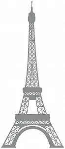 Наклейка на стіну Samunshi Eiffel Tower Paris 30 x 70 см Середньо-сірий - Фото 1