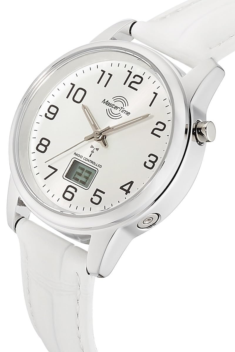 Женские часы Тип Master Time Кварцевый MTLA-10798-42L Аналоговый Цифровой Кожаный ремешок серебряный Элегантный, классический, фото №2