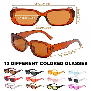 Набор женских винтажных прямоугольных очков AVCXEC, 12 шт. synthetic.ua - Фото 1