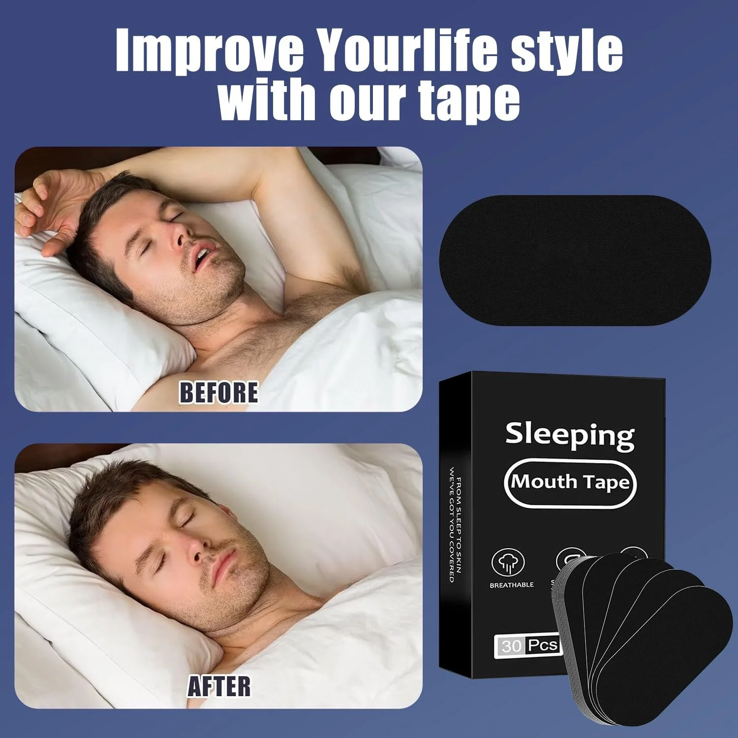 Пластирі від хропіння (30 шт. в упаковці), фото №3 Пластирі від хропіння (30 шт. в упаковці), фото №3