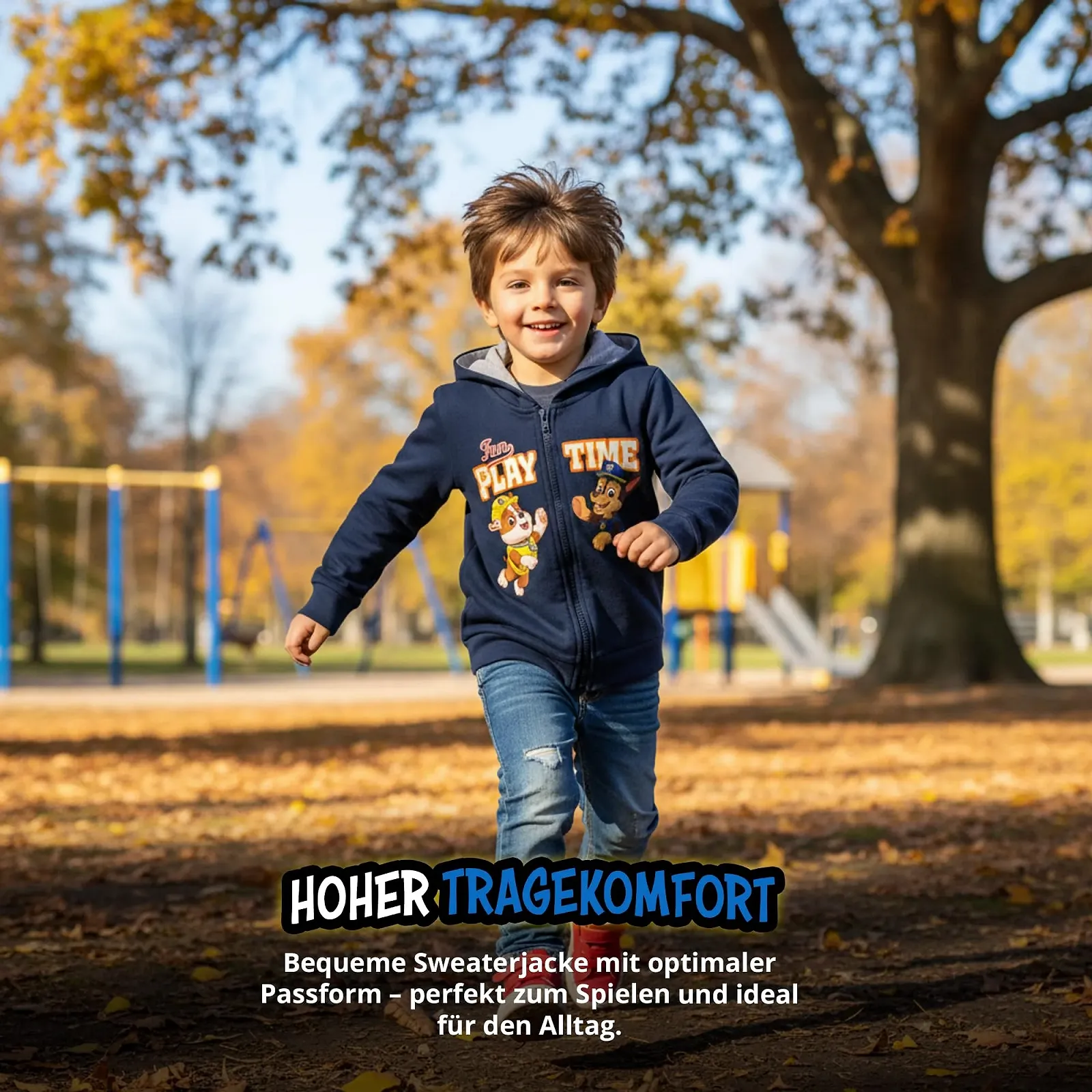 Толстовка з капюшоном на блискавці United Labels Paw Patrol Playtime для хлопчиків, фото №4 Толстовка з капюшоном на блискавці United Labels Paw Patrol Playtime для хлопчиків, фото №4