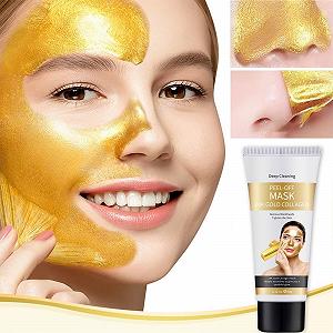 Маска для лица Eazerom 08 24K Gold, маска-пленка, против морщин, антивозрастная маска для лица, золотая маска-пленка, маска для лица с гиалуроновой кислотой, увлажняющая и антивозрастная, для упругости 60 г synthetic.ua - Фото 1