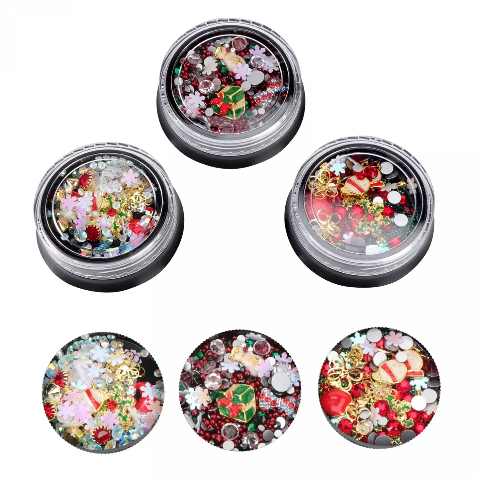 Набір прикрас для манікюру з новорічним дизайном (3 шт.), фото №5