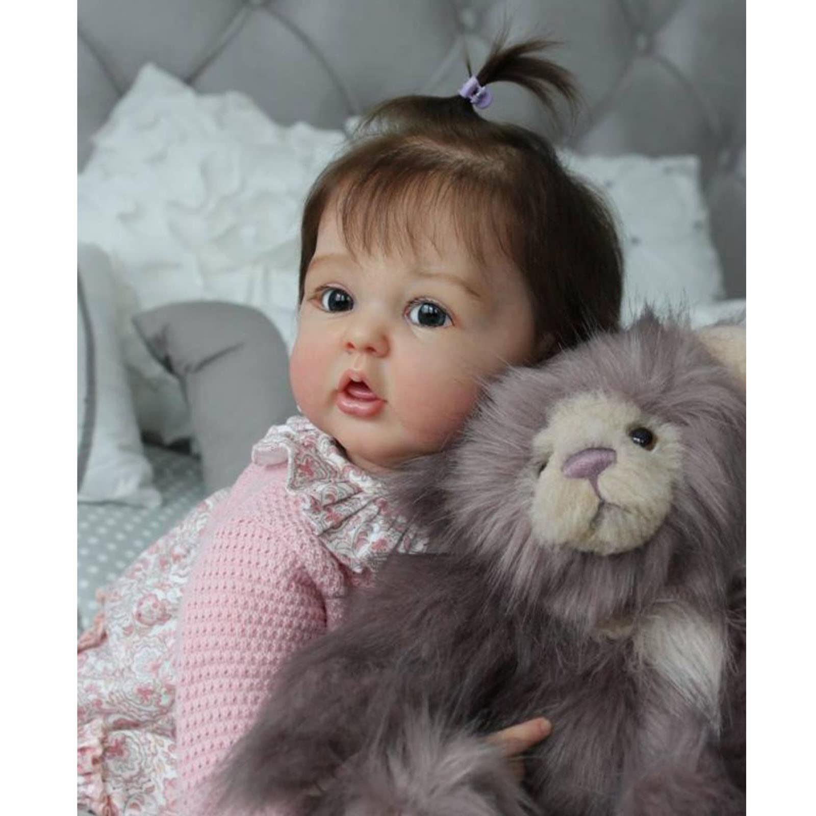 Лялька YIHANGG Realistic Girl 60 см Cute Reborn Doll Newborn Reborn Baby 24 дюйми Принцеса 3D Колір Шкіри, фото №5