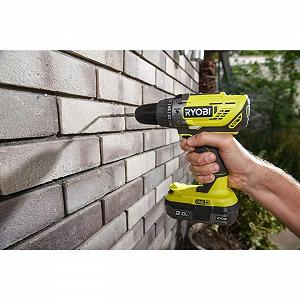 Дриль-шуруповерт Ryobi R18PD3-242S акумуляторний (2× акумулятори 2,0 + 4,0 А·год, 18 В, функція ударного свердління, з зарядним пристроєм, підсвітка) synthetic.ua - Фото 1