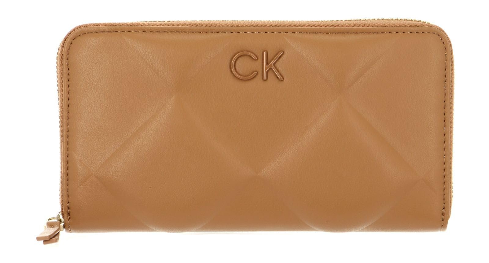 Гаманець Calvin Klein Re-Lock Quilt Zip Around Brown Sugar, фото №3