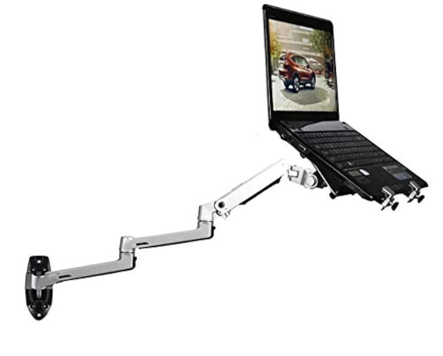 Настенное крепление для ноутбука Ultra Long Arm Aluminium Mechanical Spring Full Motion Laptop Monitor Holder Laptop Серебряный, фото №1